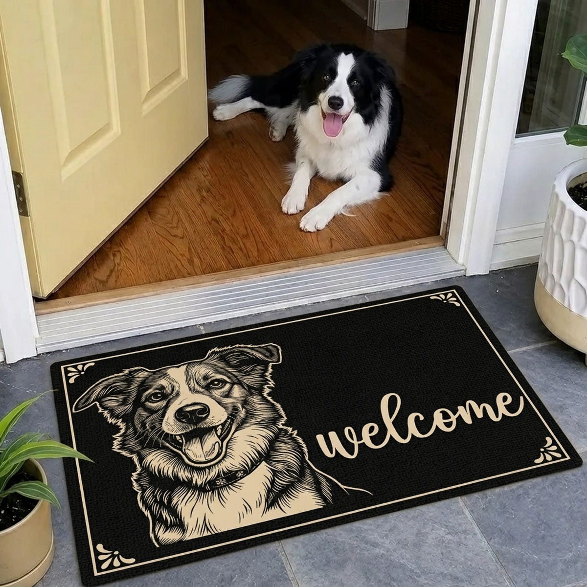 Custom Photo Home Decor Decorative Mat - Personalized Birthday Gifts For Dog Cat Lovers, Dog Dad And Mom, Cat Owners - My Best Friend Has Paws