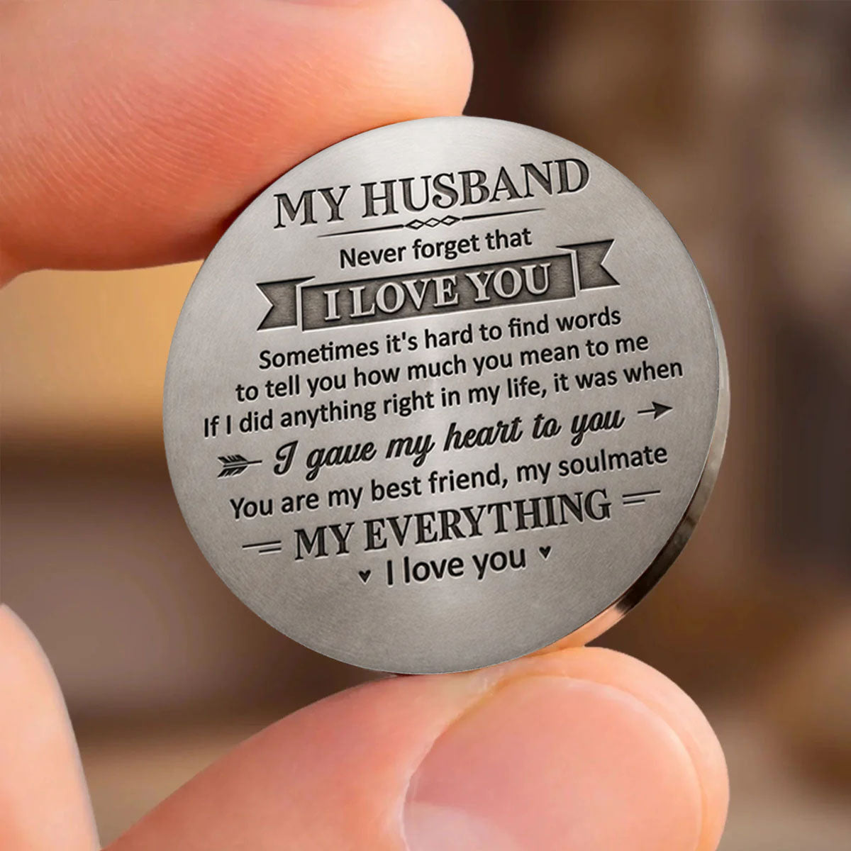 Never Forget That I Love You - Personalized Custom Pocket Hug