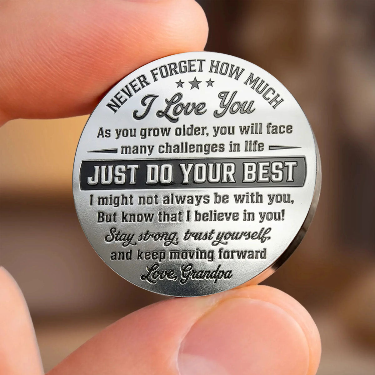 To My Son I Believe In You - Personalized Custom Pocket Hug