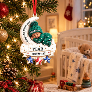 Sleeping Baby Acrylic Ornament  - Real 3D Raised Ornament