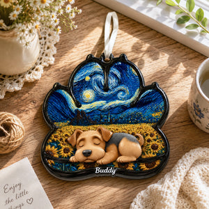 Dog Lovers Custom Sleeping Dog  - Real 3D Raised Ornament