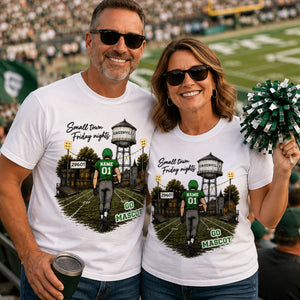 Custom Town Name & Zip Code - Personalized Shirt - Game Day Shirt for Football Mom, Football Mama