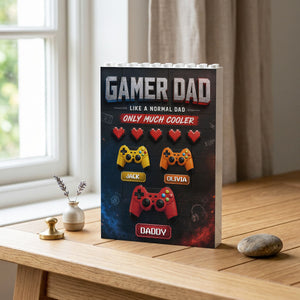 Gamer Dad - Personalized Shaped Building Brick Blocks