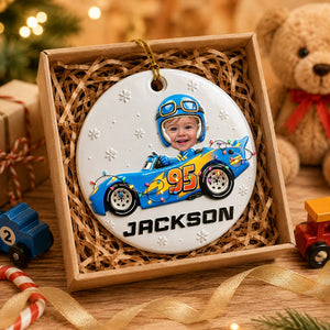 Custom Funny Driving Home For Christmas - Real 3D Ceramic Ornament