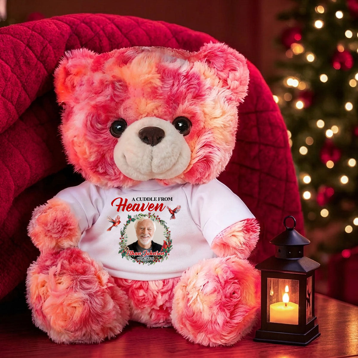 Memorial A Cuddle From Heaven - Personalized Memorial Teddy Bear - Memorial Christmas Gifts