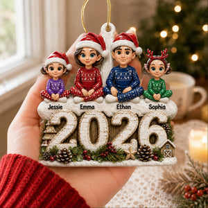 Together Makes Every Moment Better - Family Ornament - Real 3D Raised Ornament