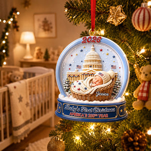 250th Baby Ornament 250th Anniversary - Real 3D Raised Ornament