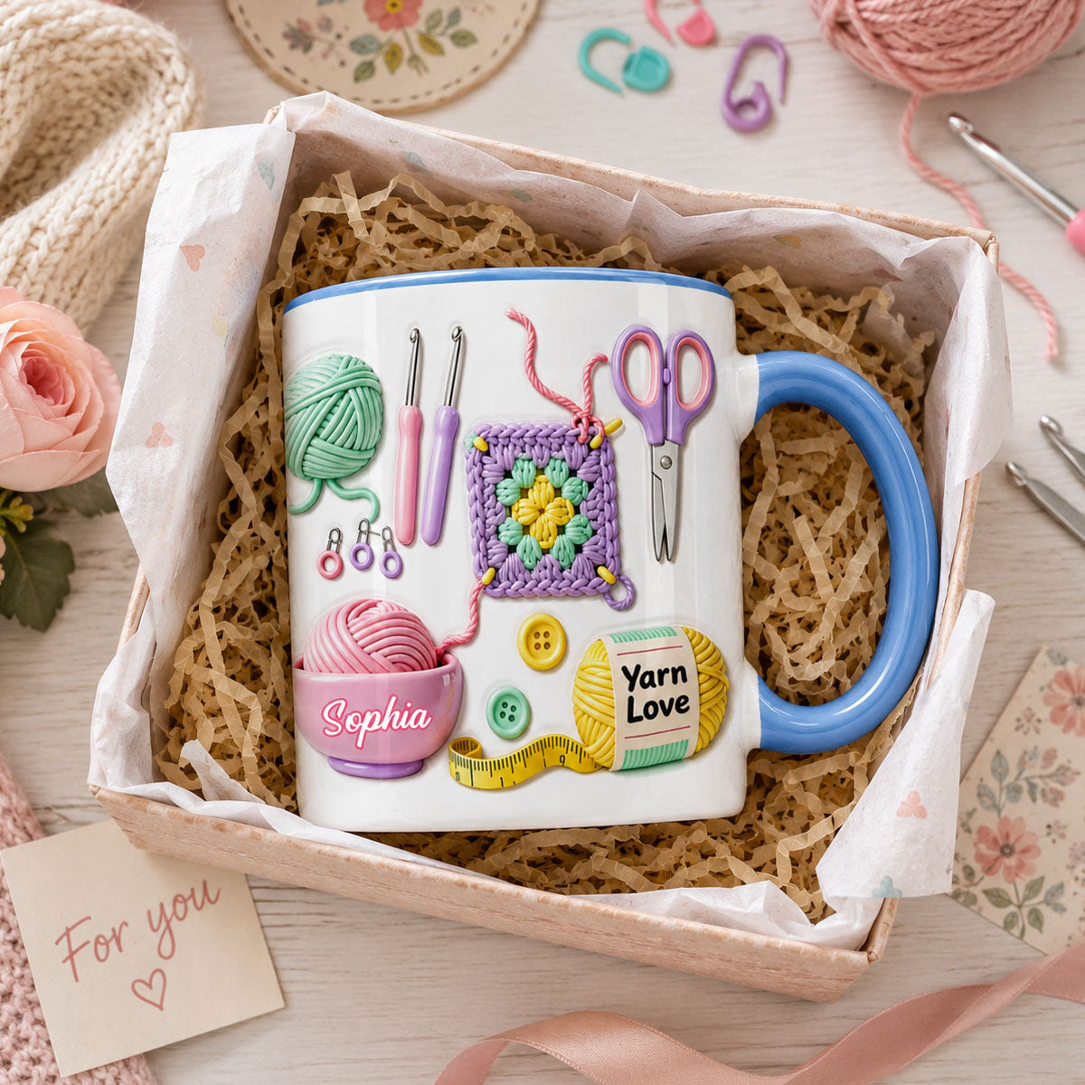 Crochet Queen Personalized Coffee Mug