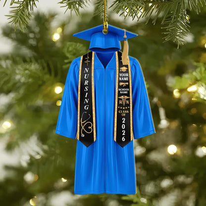 Personalized Nurse Graduation Ornament,2026 College Graduation,School Graduation Ornament Gift,Class Of 2026,High School Graduation Gift,Grad Gift