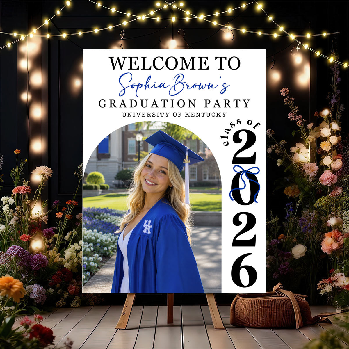 Class of 2026 Graduation Party Welcome Sign, Photo Graduation Welcome Poster, Modern Minimalist Graduation Welcome