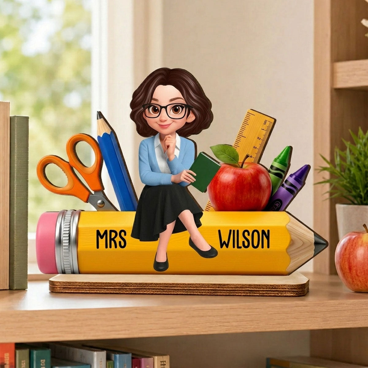 Teacher Life Pencil School Suppliers - Personalized Wooden Plaque - Back To School Gift For Teacher, Classroom Decor