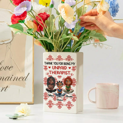 My Favorite Human Is Bestie - Personalized Ceramic Book Vase