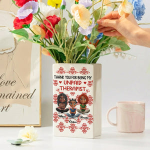 My Favorite Human Is Bestie - Personalized Ceramic Book Vase