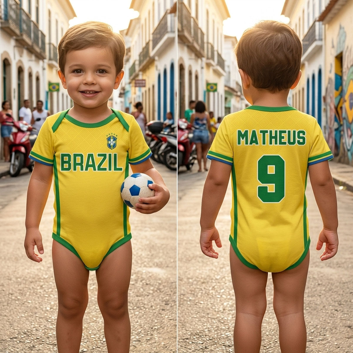 Custom Mexico World Football Baby Jersey Bodysuit - Personalized Baby Shower, Gender Reveal Gifts For New Moms, New Dads, Football Lovers - The Team's Youngest MVP