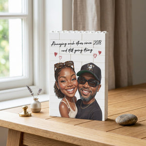 Custom Photo Caricature I'm Yours No Returns Or Refunds - Personalized Building Brick Blocks