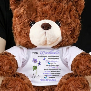 Whenever You Feel Overwhelmed - Personalized Grinding Loop Velvet Bear Doll