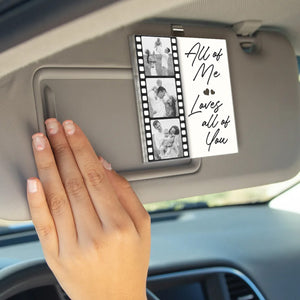 Custom Photo Drive Safe I Love You Couples Film Roll - Personalized Custom Shaped Acrylic Car Visor Clip