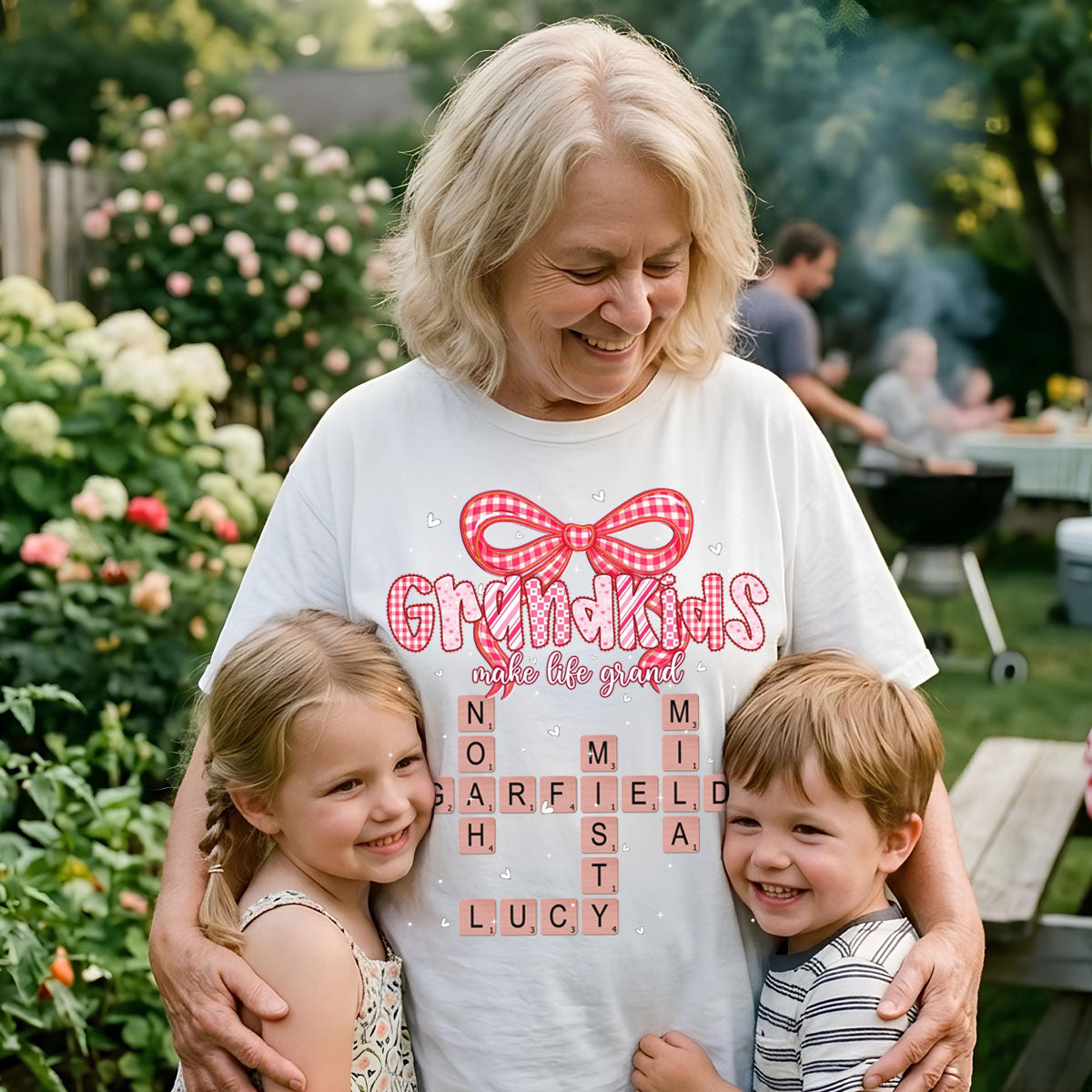 Grandkids Make Life Grand - Personalized T-shirt for Grandma