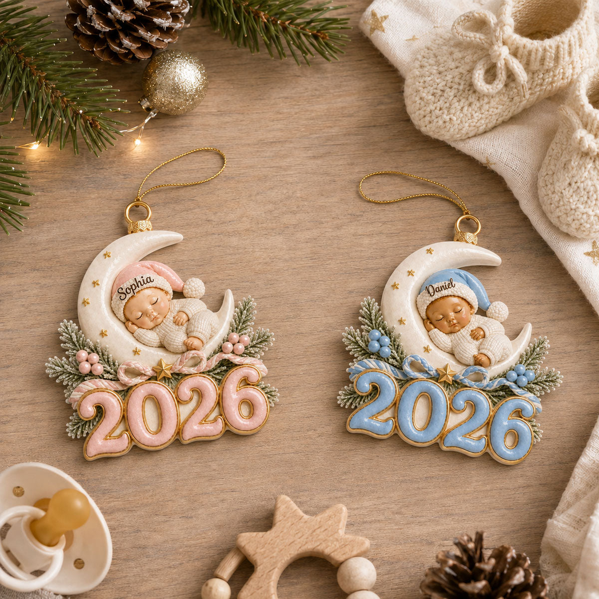 Our Greatest Blessing Ever Baby's 1st Christmas Newborn Ornament- Real 3D Raised Ornament