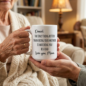 Watching My Son - Personalized Ceramic Coffee Mug