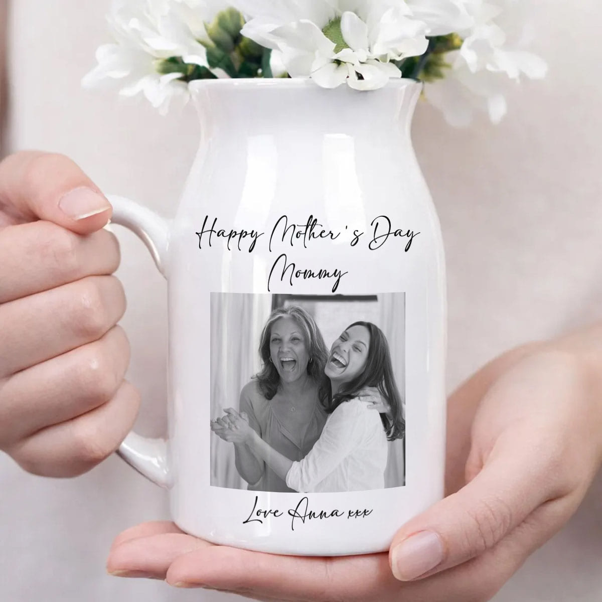 Personalised Vase, Mothers Day Gifts, Gift For Her, Gift For Mum, Photo Gifts, Ceramic Vase, Personalised Gifts, Custom Gifts, Mum Gifts
