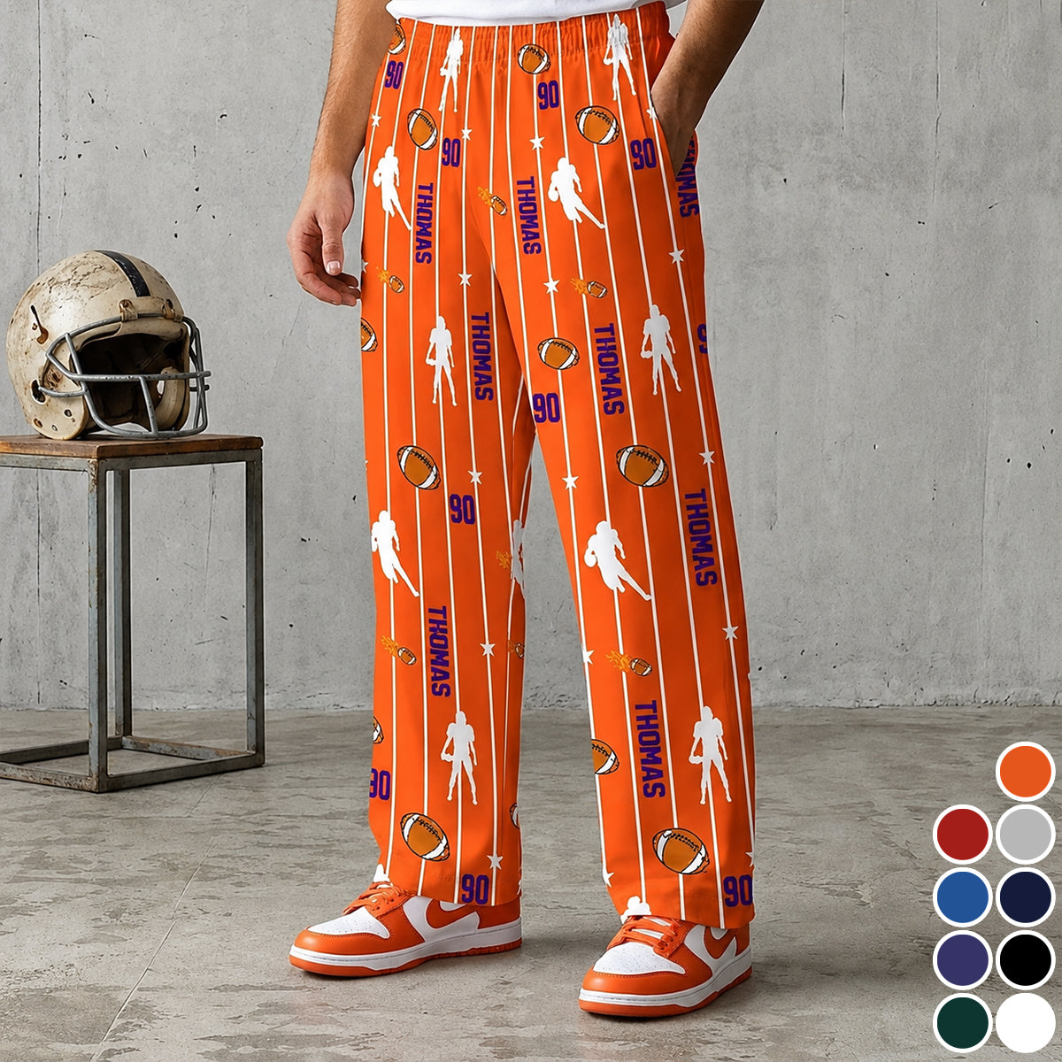 Custom Name & Number For Baseball, Softball, Soccer, Football, Basketball, Hockey Lover - Personalized Lounge Pants
