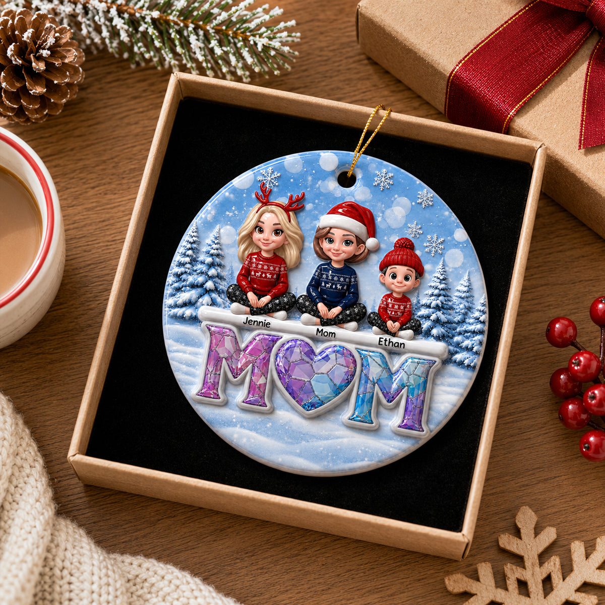 Gifts For Mom, Grandma - Mom Holds It All Together - Real 3D Raised Ornament