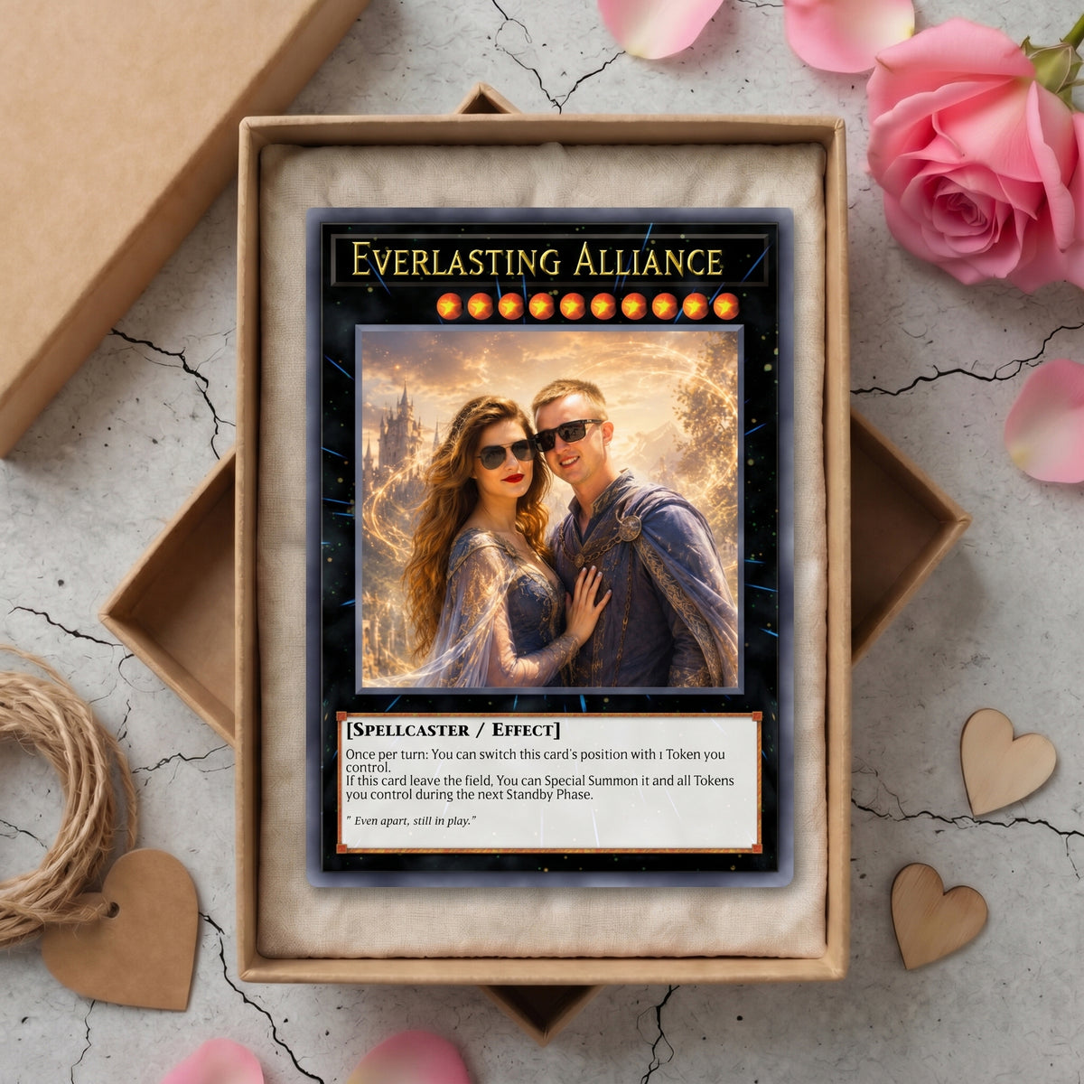 Custom Photo Wedding Gift Personalized Couple Card, Custom Photo Trading Card
