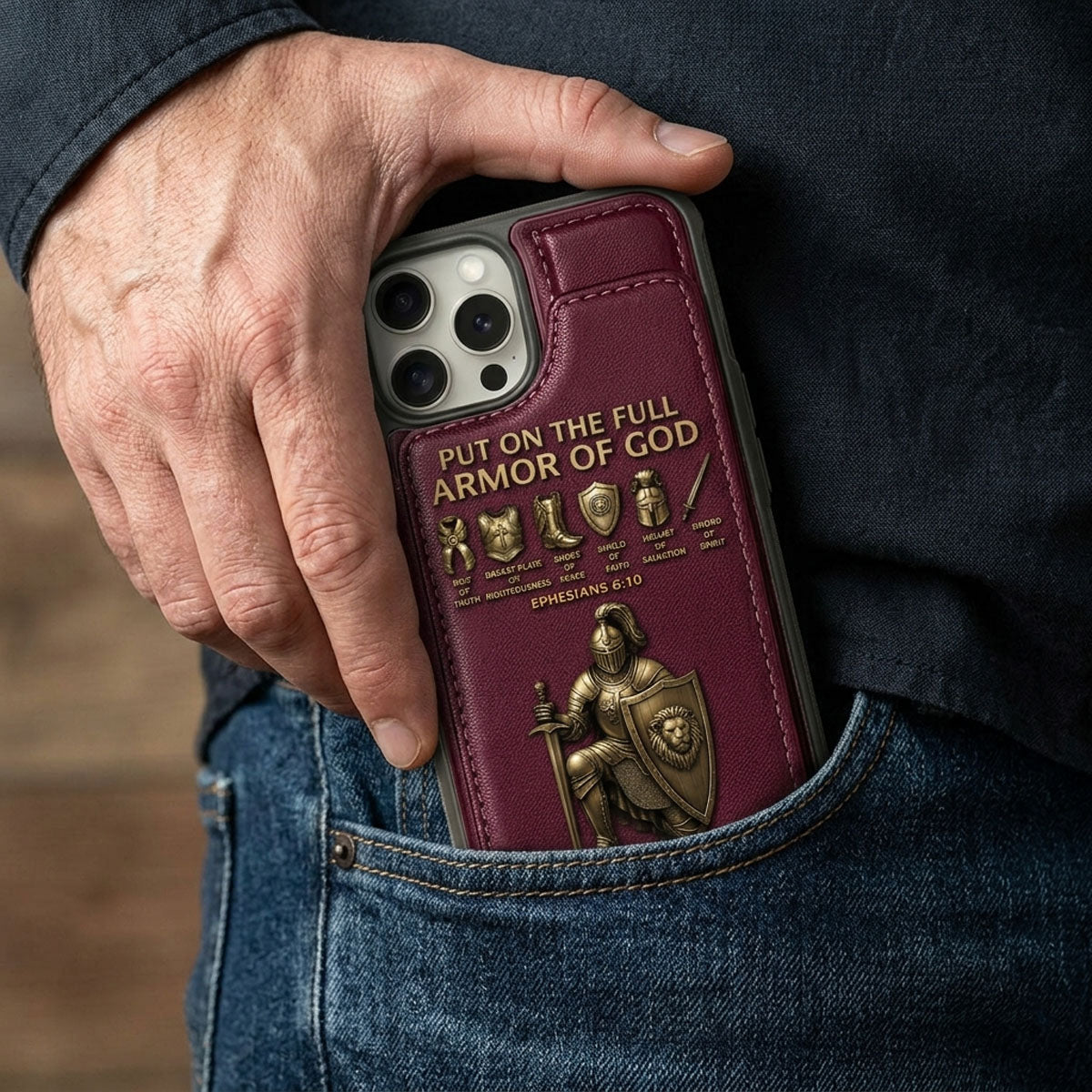 Put On The Full Armor of God - Personalized Phone Case