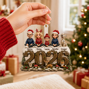 Home Is Where We Gather - Family Ornament - Real 3D Raised Ornament
