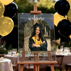 Graduation Party Welcome Sign , Photo Graduation Welcome Poster, Modern Minimalist Graduation Welcome,Graduation Gift