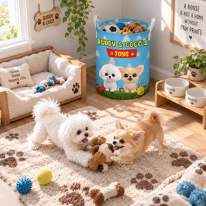 Happy Paws Toy Storage - Personalized Basket