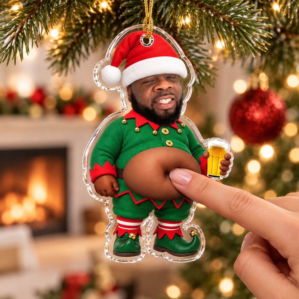 Funny Christmas - Personalized Squishy Acrylic Ornament