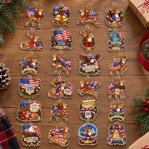 Christmas Reindeer Crew Advent Calendar 2026 - 24 Day Spirits Countdown, Acrylic Charms Blind Box - Gift For Family