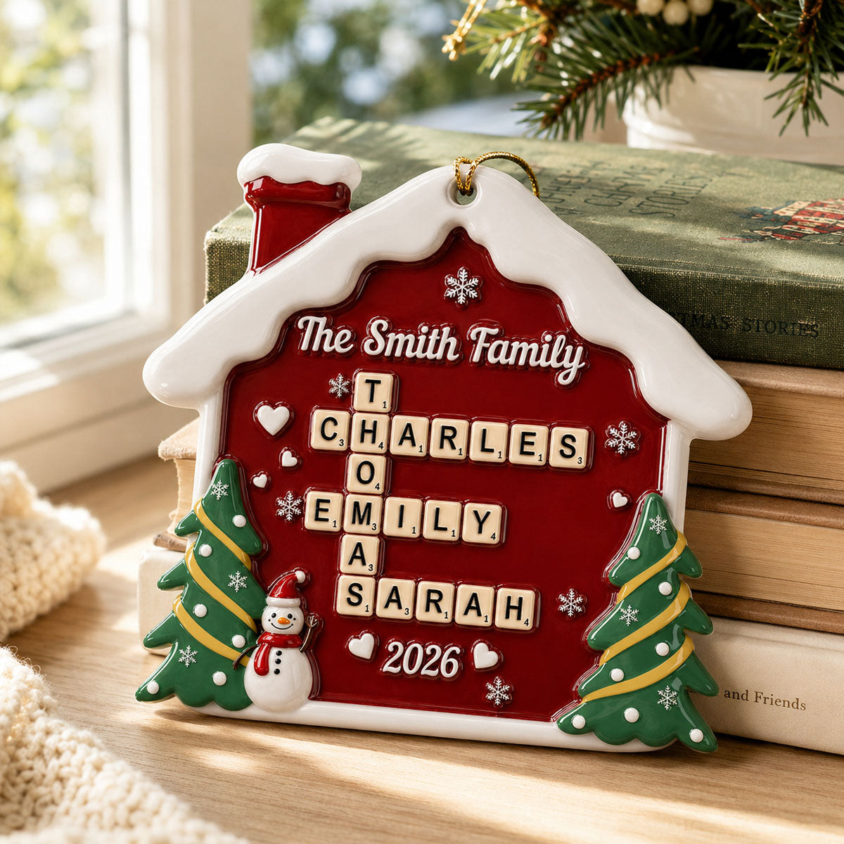 Forever Linked Together Crossword Puzzle Art - Real 3D Raised Ornament