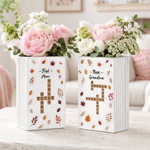 First Mom Now Nana Flower - Personalized Ceramic Book Vase
