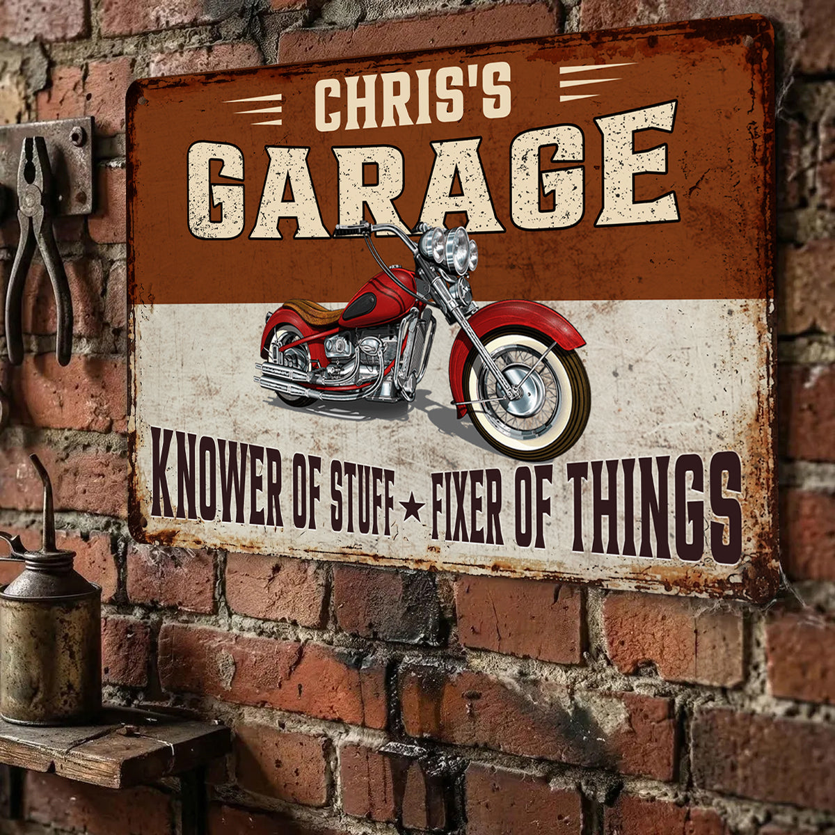 Fixer And Knower - Personalized Custom Metal Sign