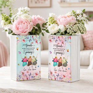 Every Chapter Better With Friends - Ceramic Book Flower Vase