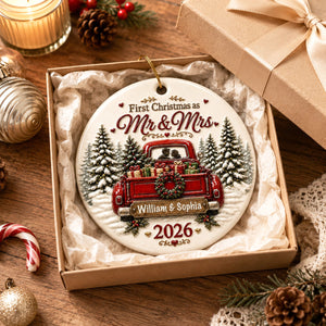 Custom First Christmas Forever Together Ornament  - Real 3D Raised Ornament