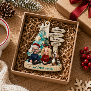 Coastal Vibe Christmas Gift - Family Ornament - Real 3D Raised Ornament