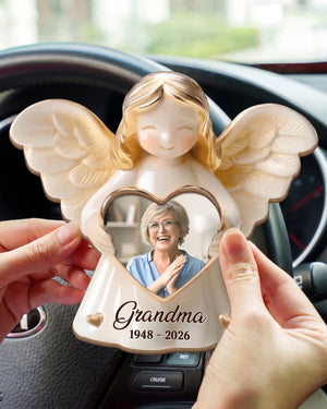 Custom Photo In Loving Memory Of A Gentle Soul - Memorial Personalized Custom Car Visor Clip - Sympathy Gift For Family Members