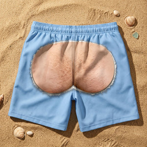 Custom Funny Men Swim Trunks - Personalized Summer Vacation And Travel Gifts For Husband, Son, Grandson, Yourself - Cheeky Mode On