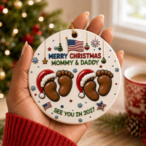 Welcome To Your Little World - New Mom New Born Ornament - Real 3D Raised Ornament