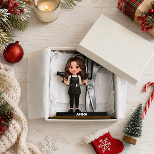 Hairdresser Man Woman - Personalized 2-Layered Wooden Plaque - Gift For Hairdressers