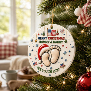 Welcome To Your Little World - New Mom New Born Ornament - Real 3D Raised Ornament