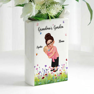 Grandma‘s Garden Flowers - Personalized Ceramic Book Vase
