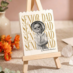Senior Mom Custom Photo - Personalized Brick Block