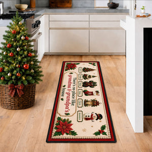 Christmas Family Together Runner Rug, Personalized Holiday Kitchen Mat, Home Xmas Gift