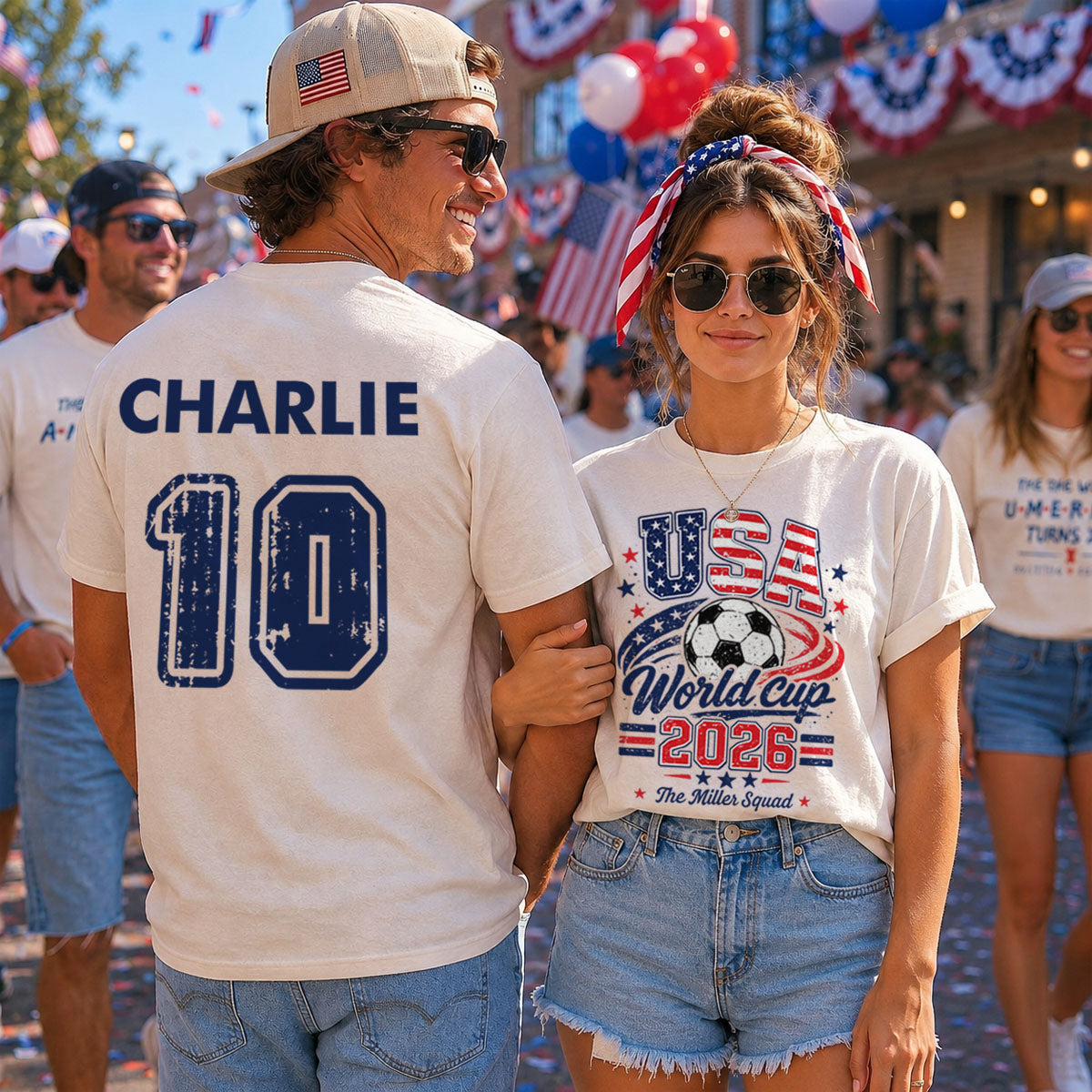 USA World Cup 2026 Family Personalized Matching Shirts - Patriotic USA Soccer Tees