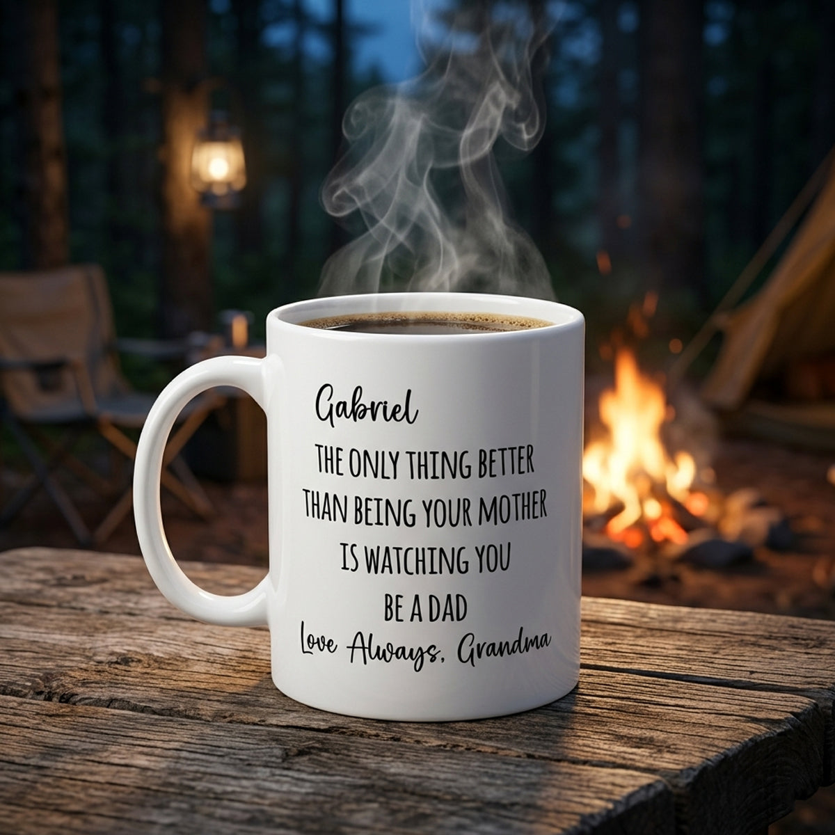 Watching My Son - Personalized Ceramic Coffee Mug